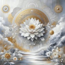 INSPIRAZIONS GREETING CARD White Lotus Crown